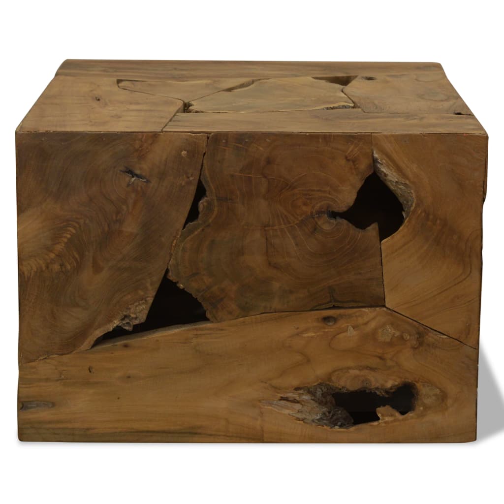 Table basse 50x50x35 cm Teck véritable Marron - XIOS