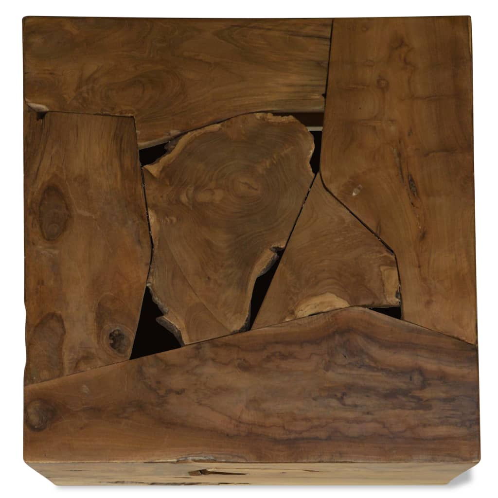 Table basse 50x50x35 cm Teck véritable Marron - XIOS