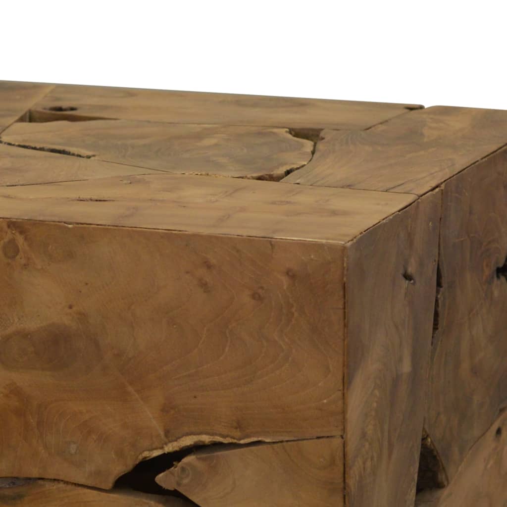 Table basse 50x50x35 cm Teck véritable Marron - XIOS