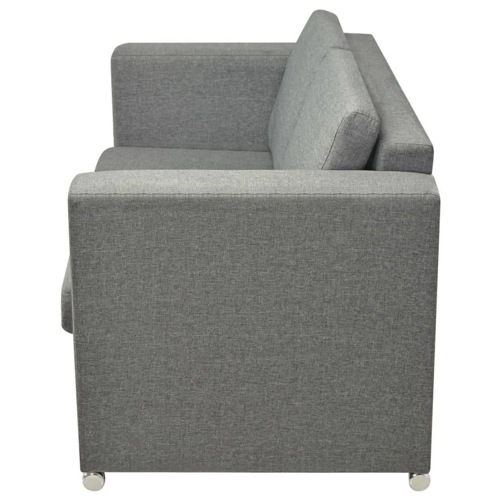 Ensemble de canapés deux pièces Tissu Gris clair - XIOS
