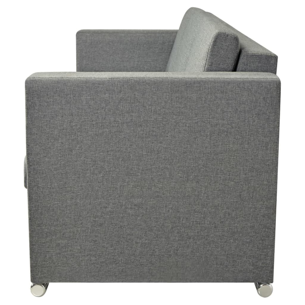 Ensemble de canapés deux pièces Tissu Gris clair - XIOS