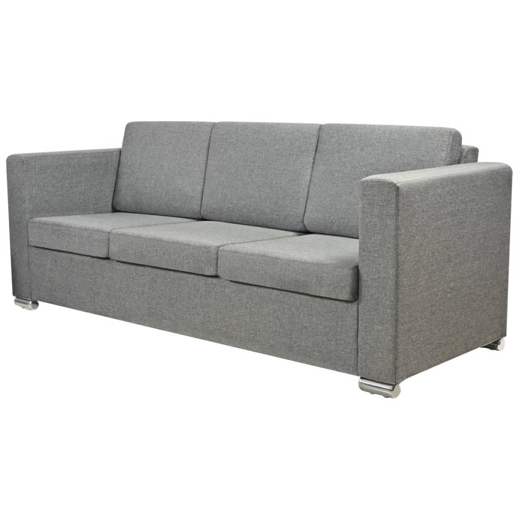 Ensemble de canapés deux pièces Tissu Gris clair - XIOS
