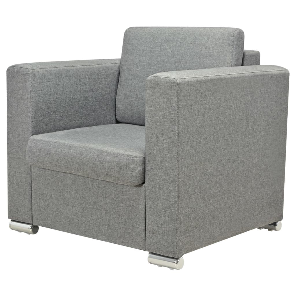 Ensemble de canapés trois pièces Tissu Gris clair - XIOS