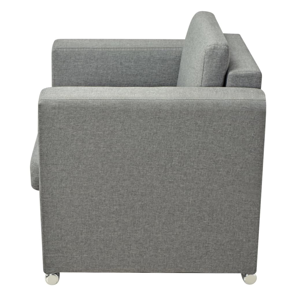 Ensemble de canapés trois pièces Tissu Gris clair - XIOS