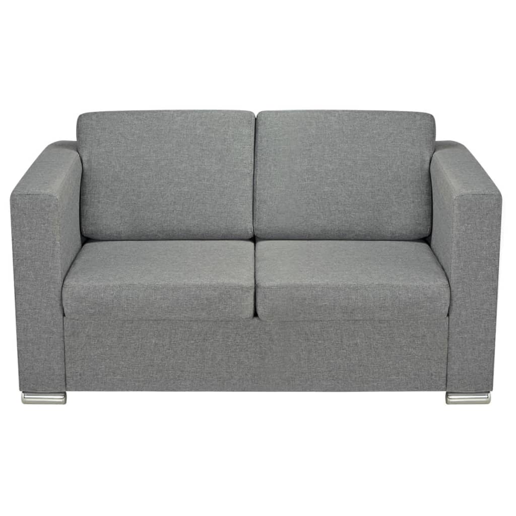 Ensemble de canapés trois pièces Tissu Gris clair - XIOS