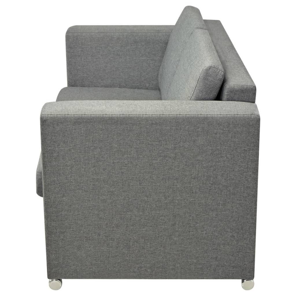 Ensemble de canapés trois pièces Tissu Gris clair - XIOS