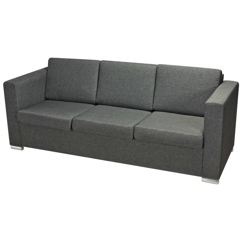 Ensemble de canapés deux pièces Tissu Gris foncé - XIOS