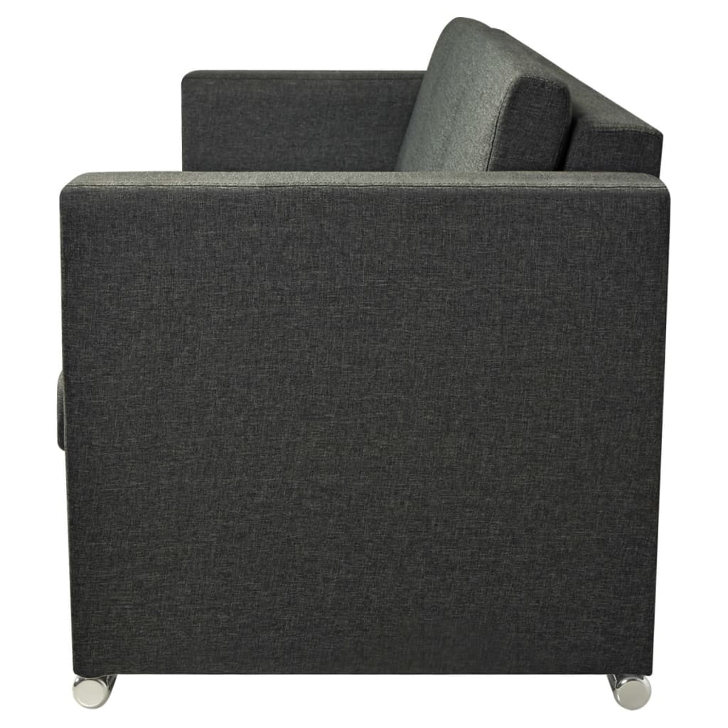 Ensemble de canapés deux pièces Tissu Gris foncé - XIOS