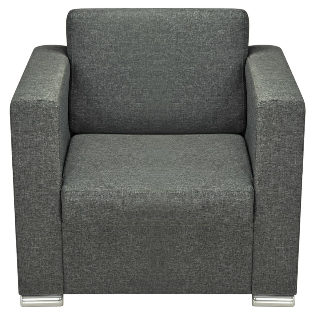 Ensemble de canapés trois pièces Tissu Gris foncé - XIOS