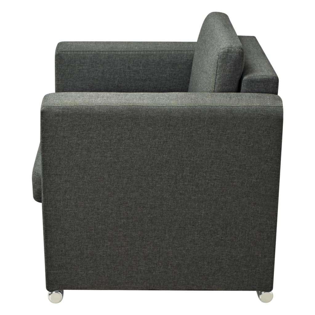 Ensemble de canapés trois pièces Tissu Gris foncé - XIOS
