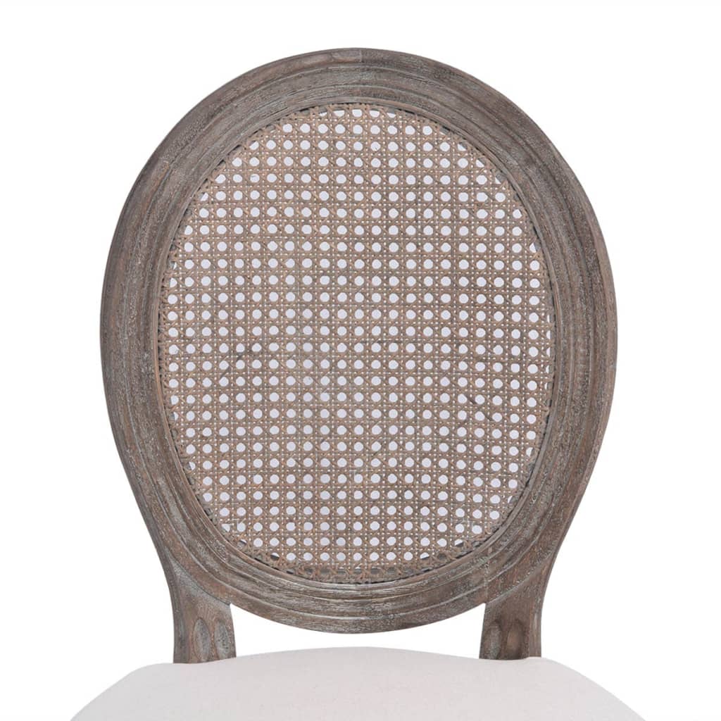 Chaises à manger lot de 6 crème tissu - XIOS