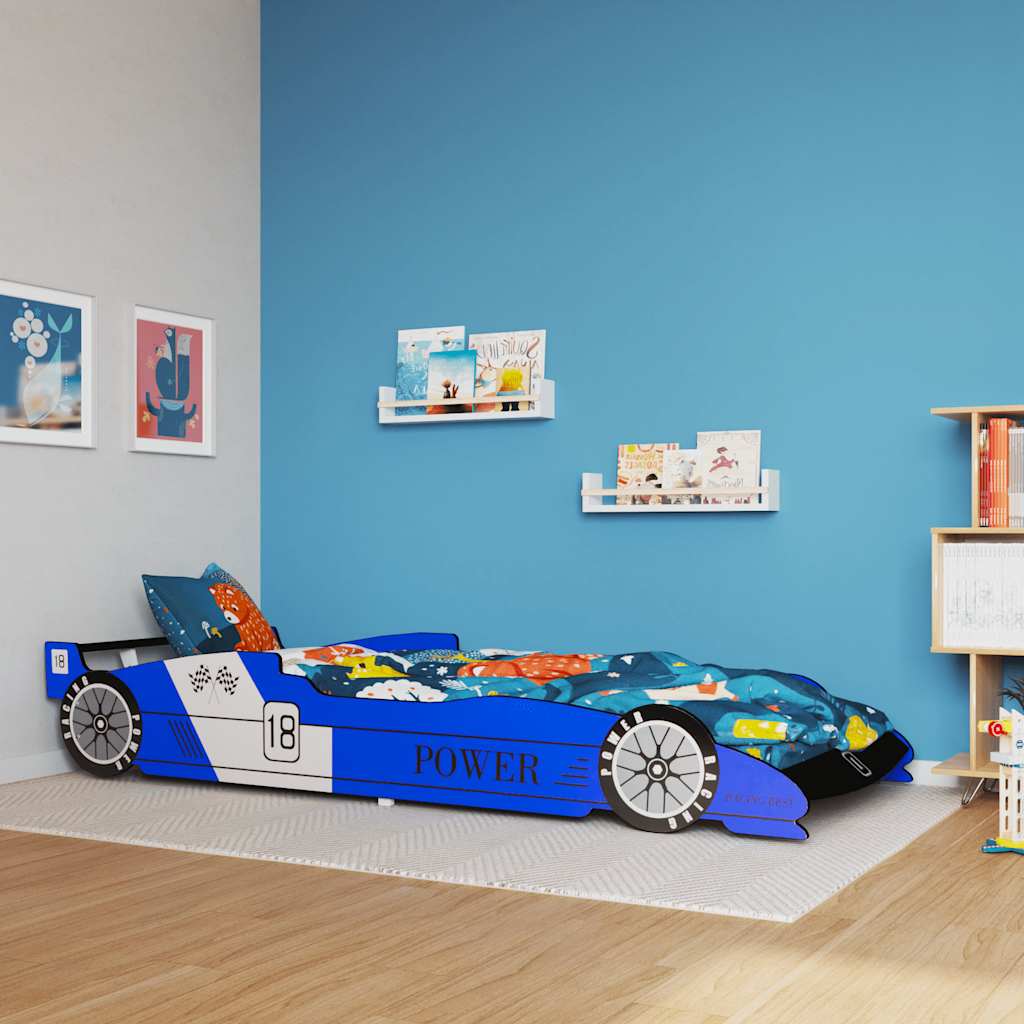 Lit voiture de course pour enfants 90 x 200 cm Bleu XIOS