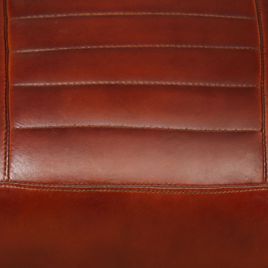 Fauteuil marron cuir véritable - XIOS