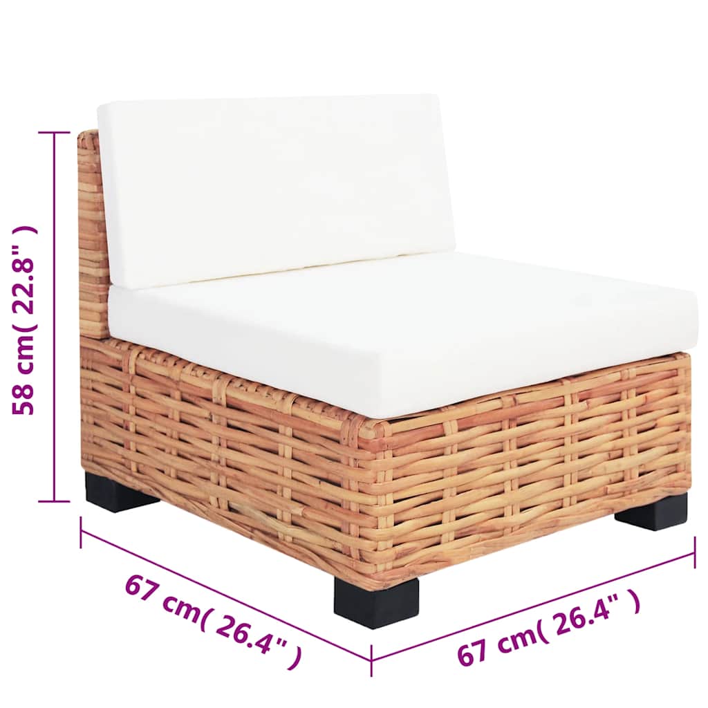 Ensemble de canapés 18 pcs Rotin naturel - XIOS
