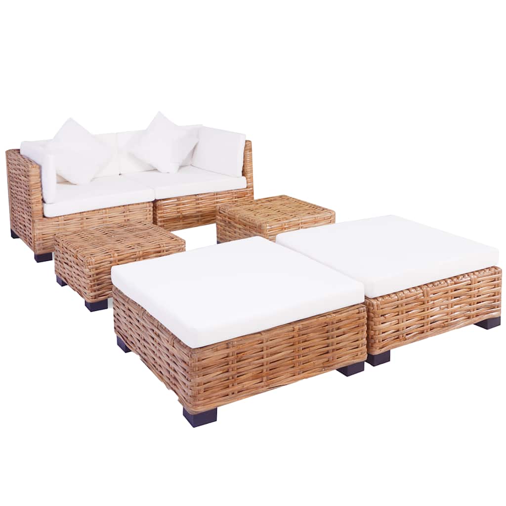 Ensemble de canapés 16 pcs Rotin naturel - XIOS