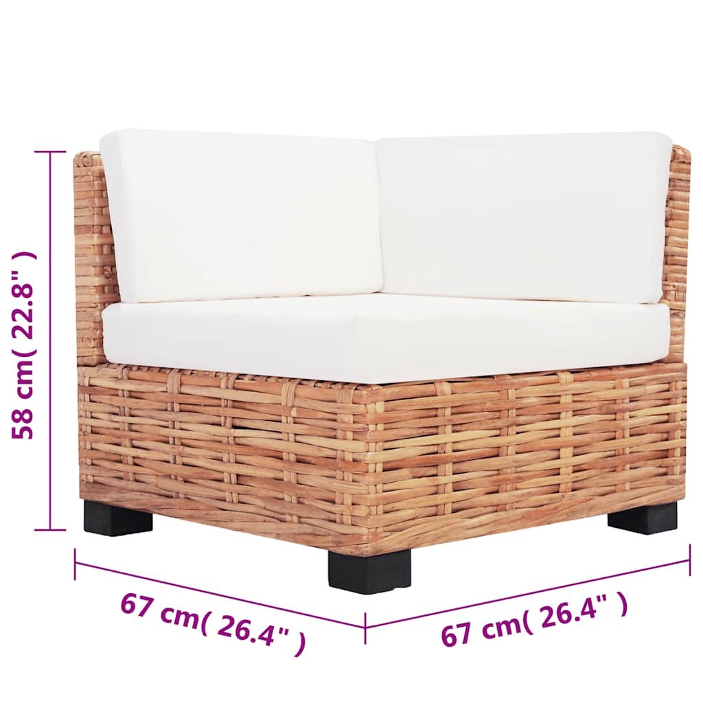 Ensemble de canapés 16 pcs Rotin naturel - XIOS