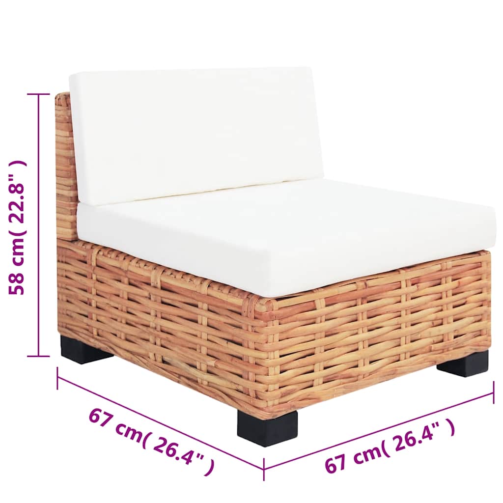 Ensemble de canapés 14 pcs Rotin naturel - XIOS