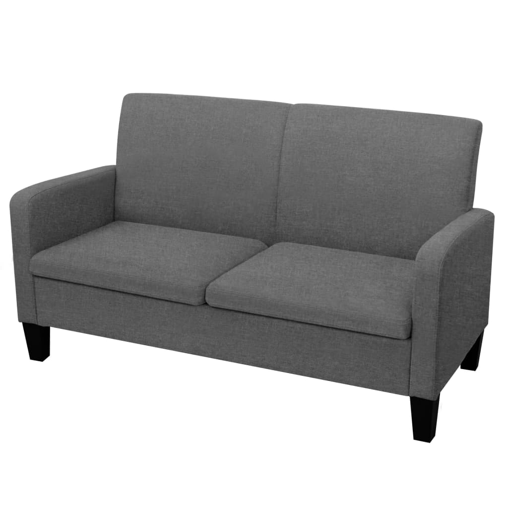 Canapé à 2 places 135x65x76 cm Gris foncé - XIOS