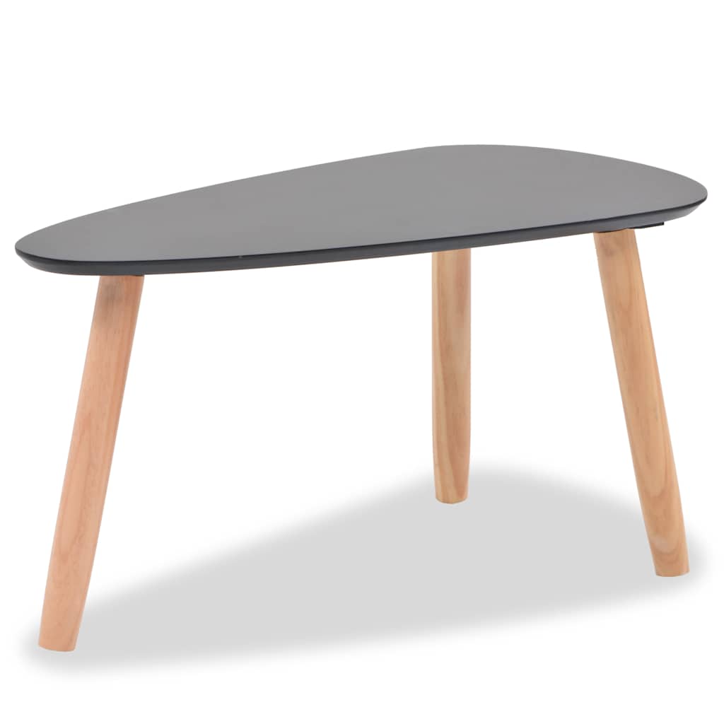 Ensemble de tables basses 2 pcs Bois de pin massif Noir - XIOS