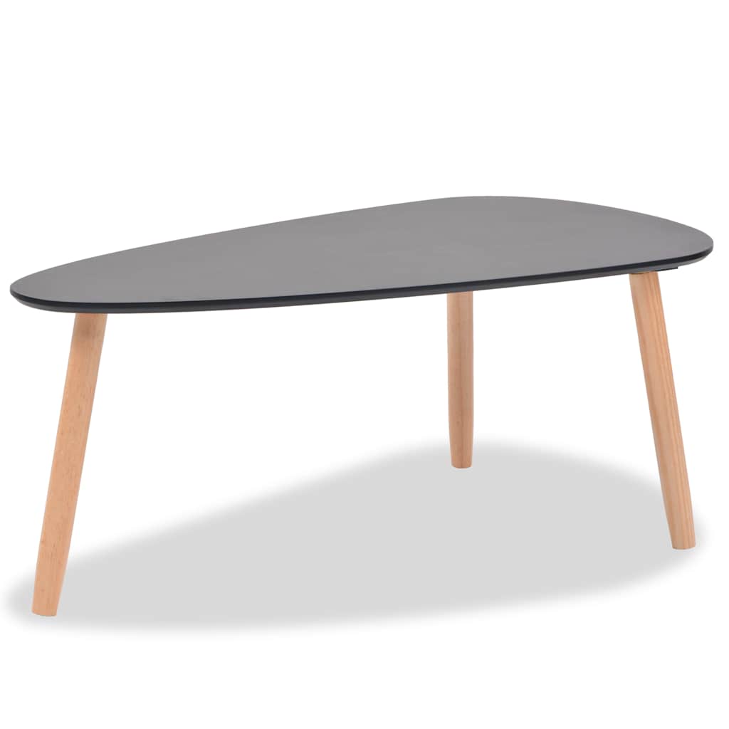 Ensemble de tables basses 2 pcs Bois de pin massif Noir - XIOS