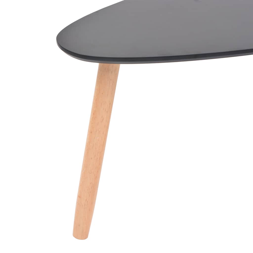 Ensemble de tables basses 2 pcs Bois de pin massif Noir - XIOS