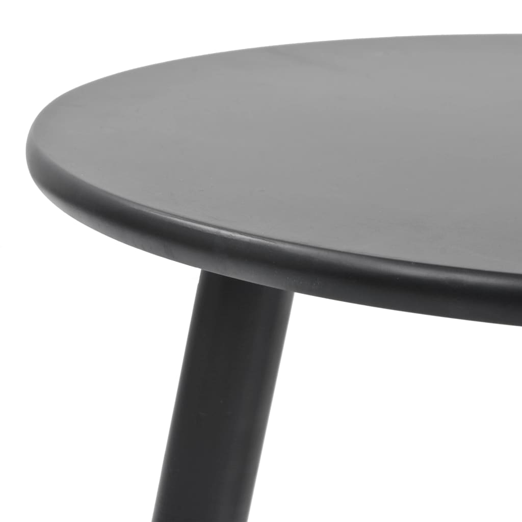 Ensemble de tables d'appoint 2 pcs Bois de pin massif Noir - XIOS