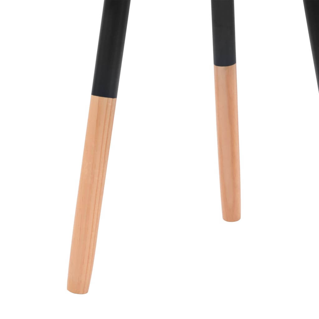 Ensemble de tables d'appoint 2 pcs Bois de pin massif Noir - XIOS