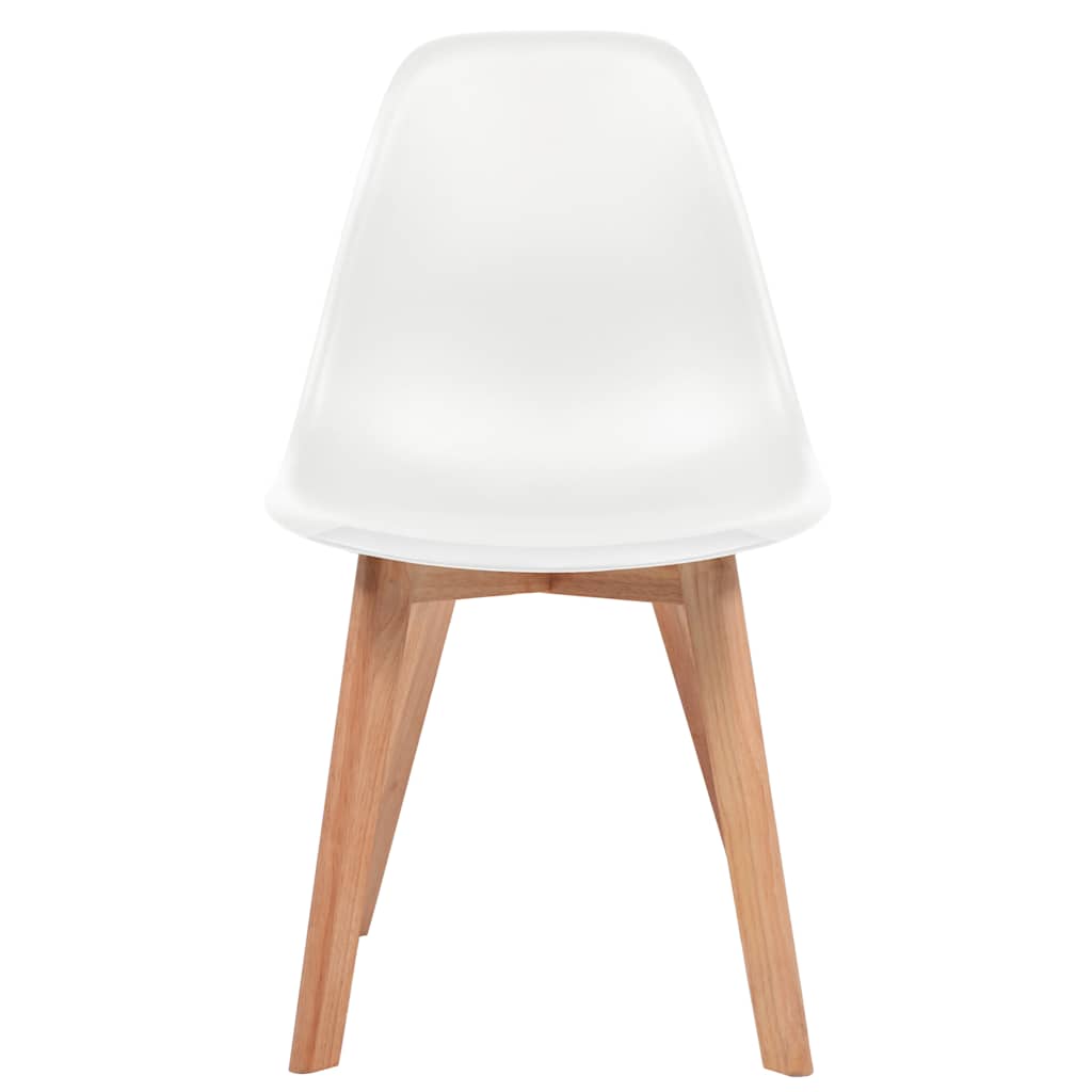 Chaises à manger lot de 4 Blanc Plastique