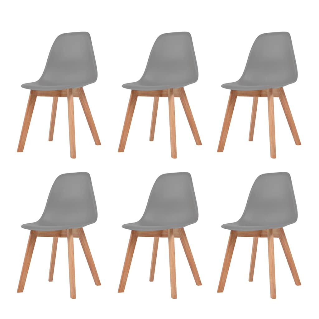 Chaises à manger lot de 6 Gris Plastique - XIOS