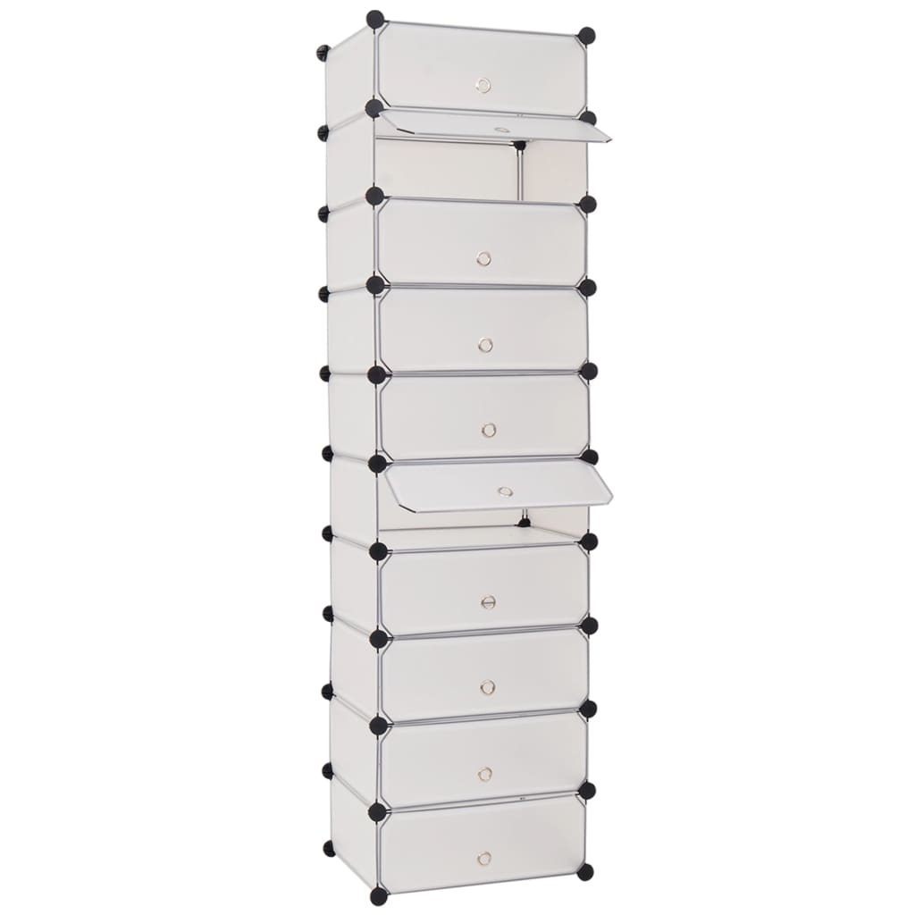 Armoire à chaussures avec 10 compartiments Blanc XIOS