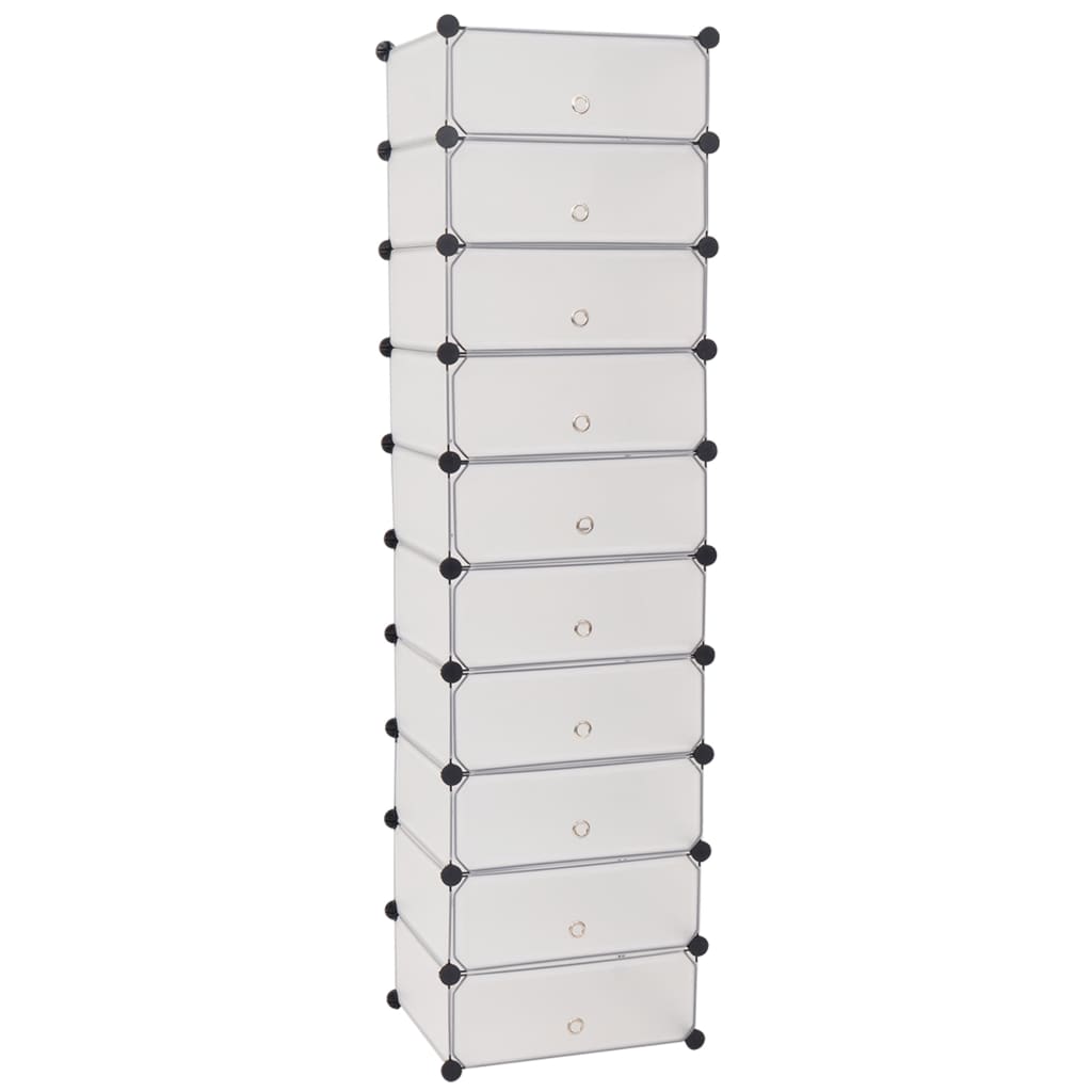 Armoire à chaussures avec 10 compartiments Blanc XIOS