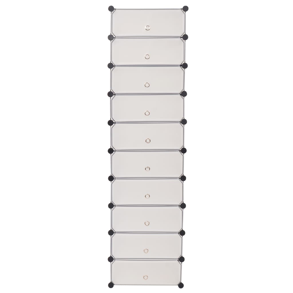 Armoire à chaussures avec 10 compartiments Blanc - XIOS
