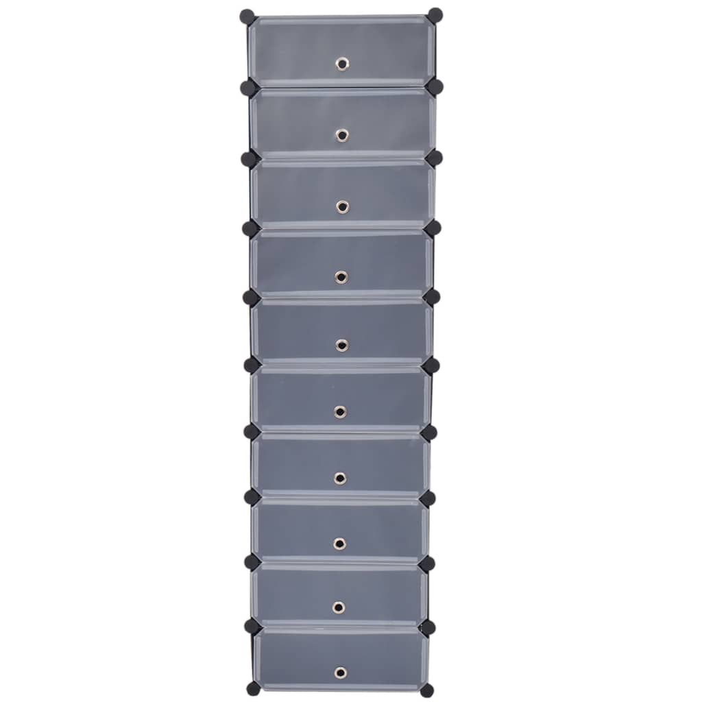 Armoire à chaussures avec 10 compartiments Noir - XIOS