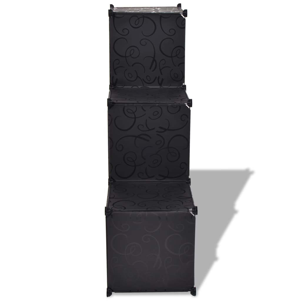 Organisateur de rangement cube avec 6 compartiments Noir - XIOS