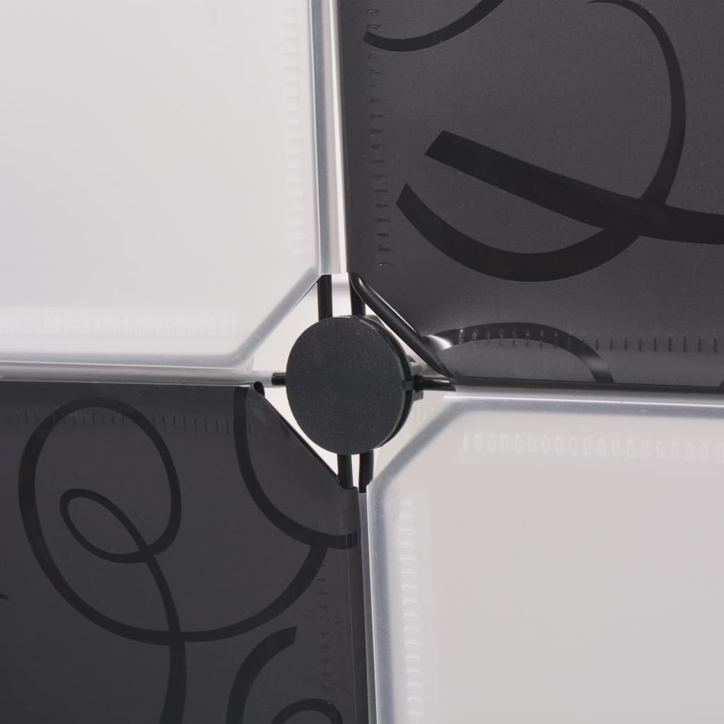 Organisateur de rangement cube avec 9 compartiments Noir/Blanc XIOS