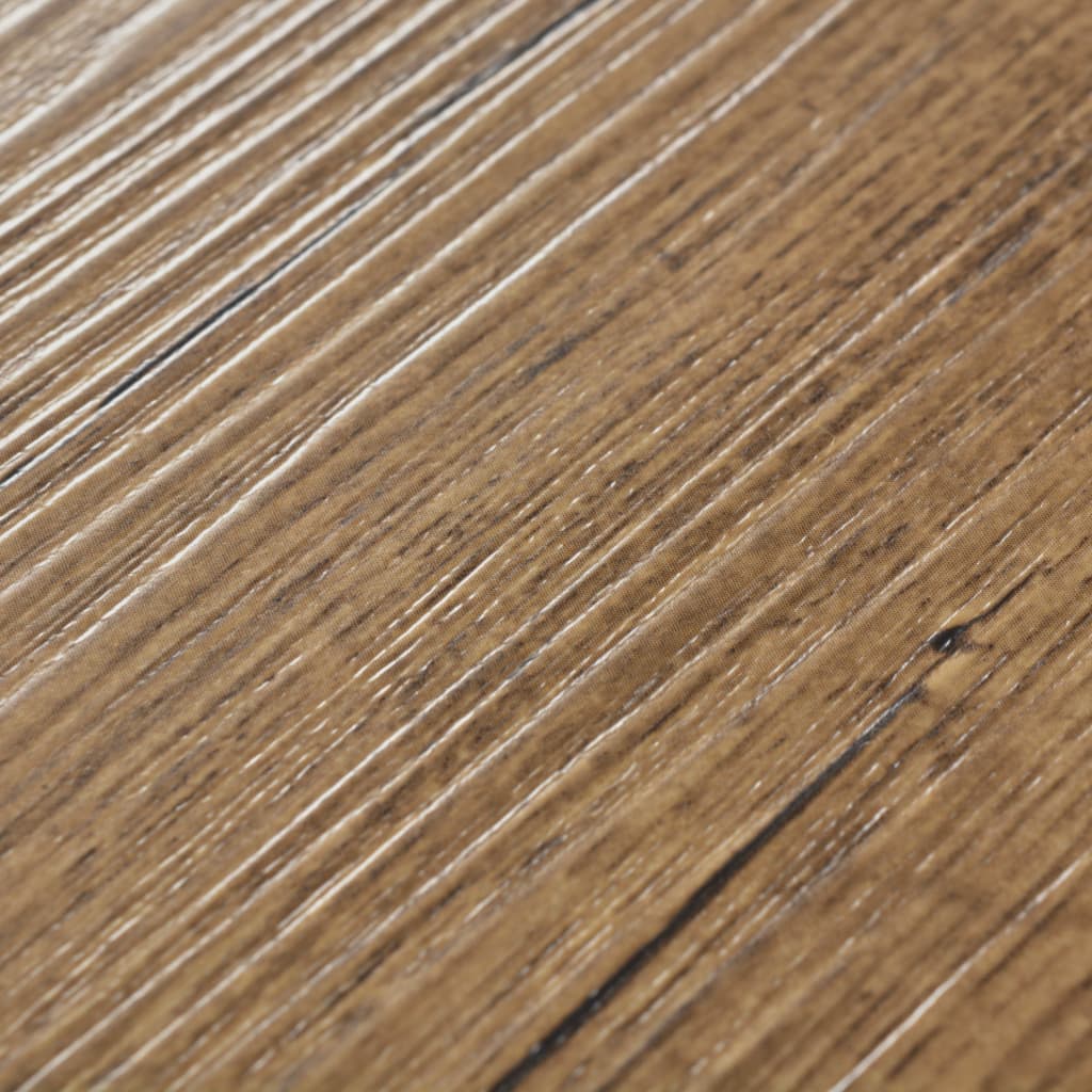 Planches de plancher PVC Non auto-adhésif 5,26 m² Marron noyer Tapis & revêtements de sol vidaXL