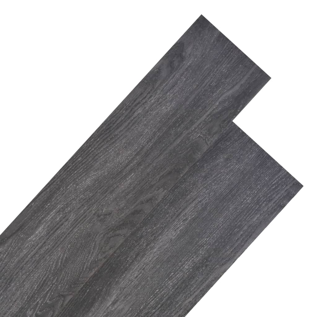 Planches de plancher PVC Non auto-adhésif 5,26 m² Noir et blanc Tapis & revêtements de sol vidaXL