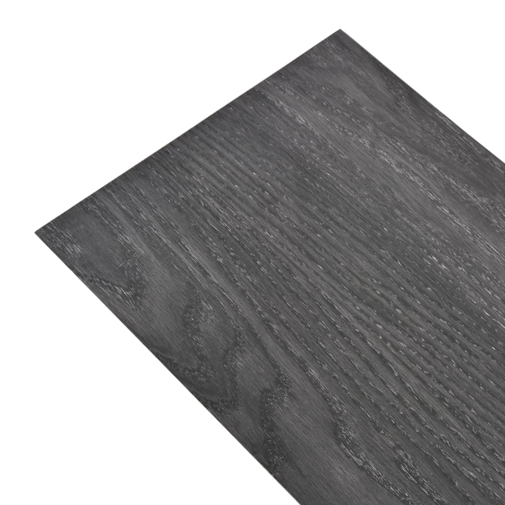 Planches de plancher PVC Non auto-adhésif 5,26 m² Noir et blanc Tapis & revêtements de sol vidaXL