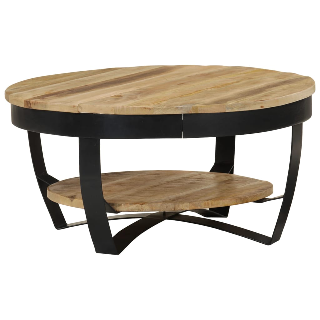 Table basse Bois massif de manguier brut 65x32 cm - XIOS