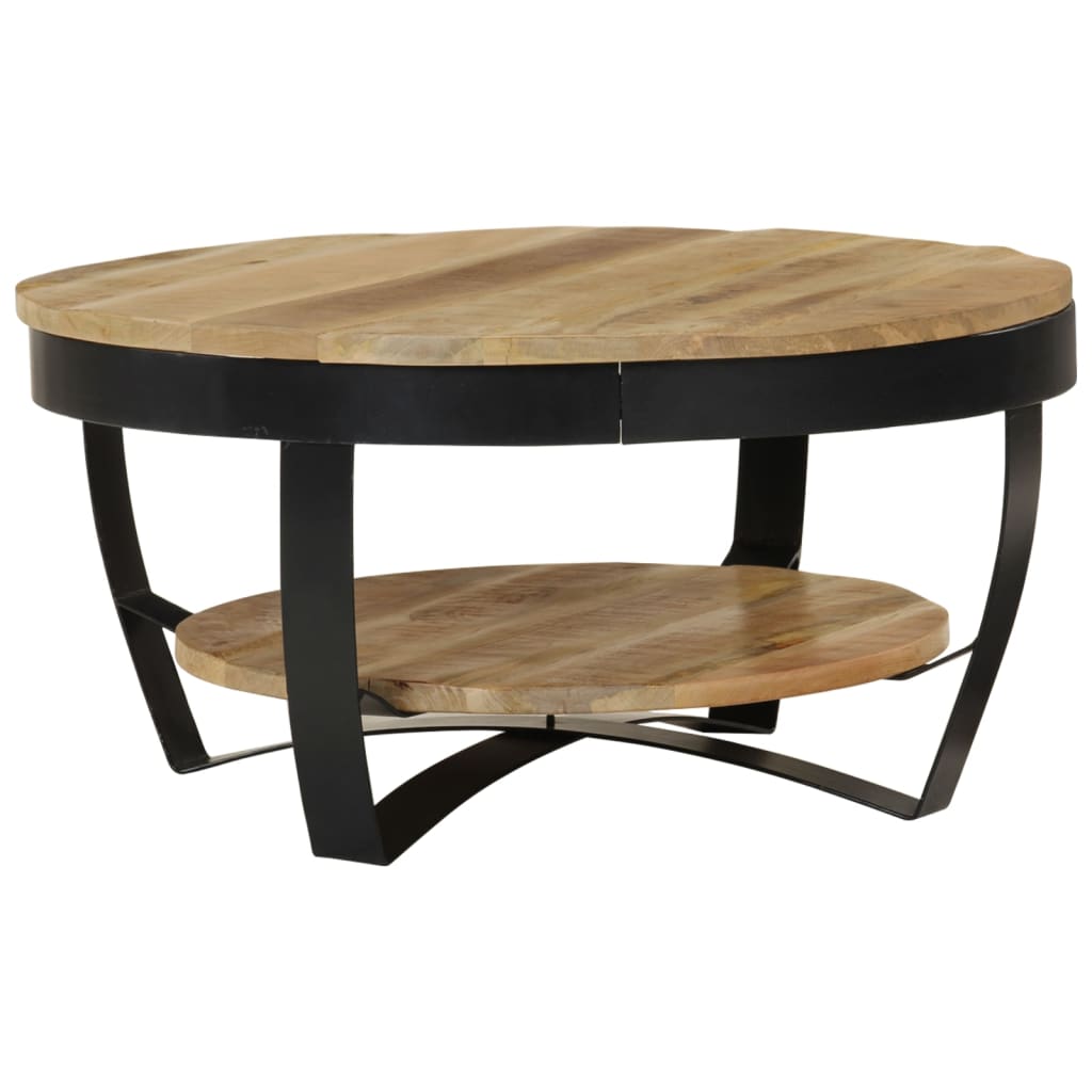 Table basse Bois massif de manguier brut 65x32 cm - XIOS