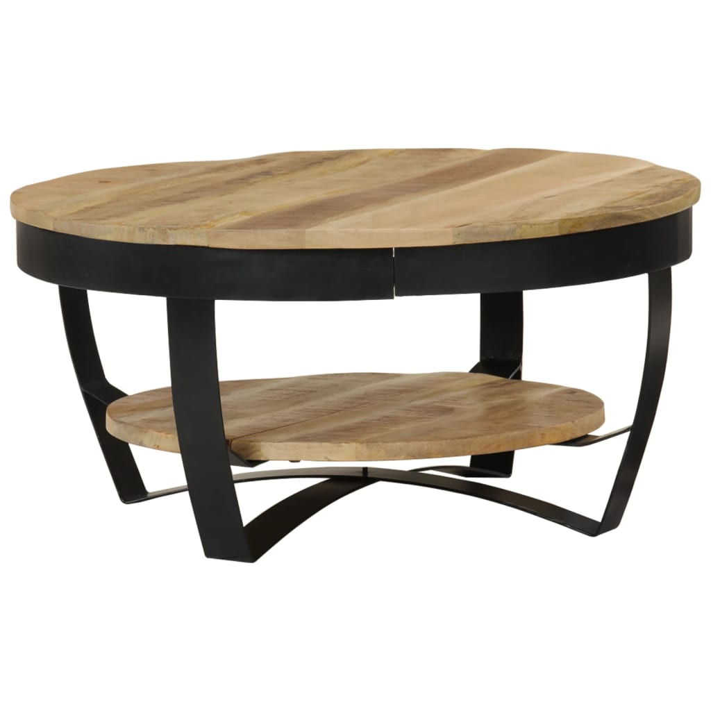 Table basse Bois massif de manguier brut 65x32 cm - XIOS