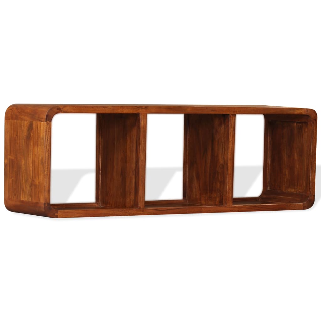 Meuble TV Bois massif avec finition miel 120 x 30 x 40 cm - XIOS
