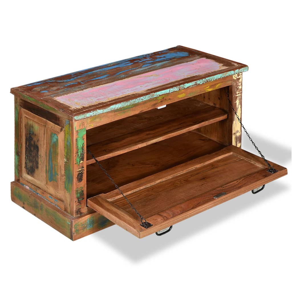 Banc de rangement de chaussures Bois de récupération - XIOS