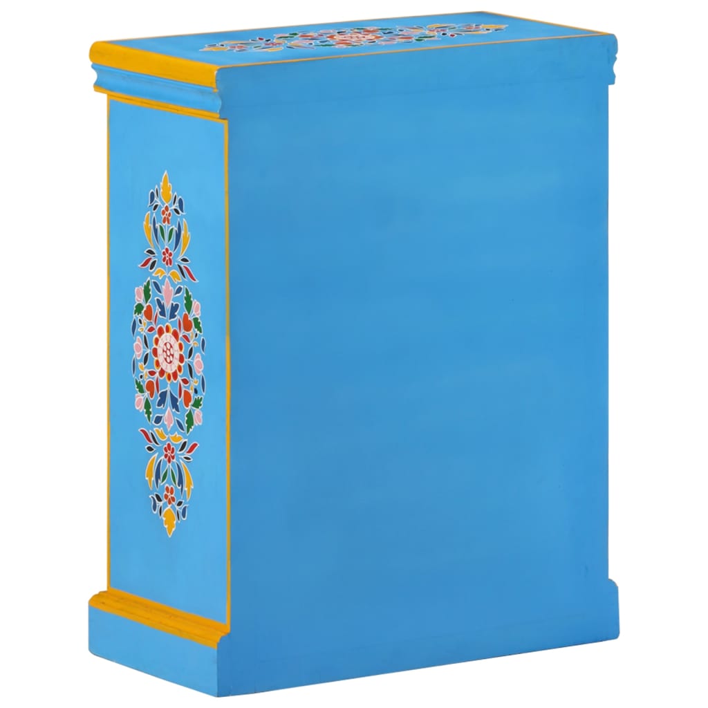 Buffet Bois massif de manguier Peinture manuelle turquoise XIOS