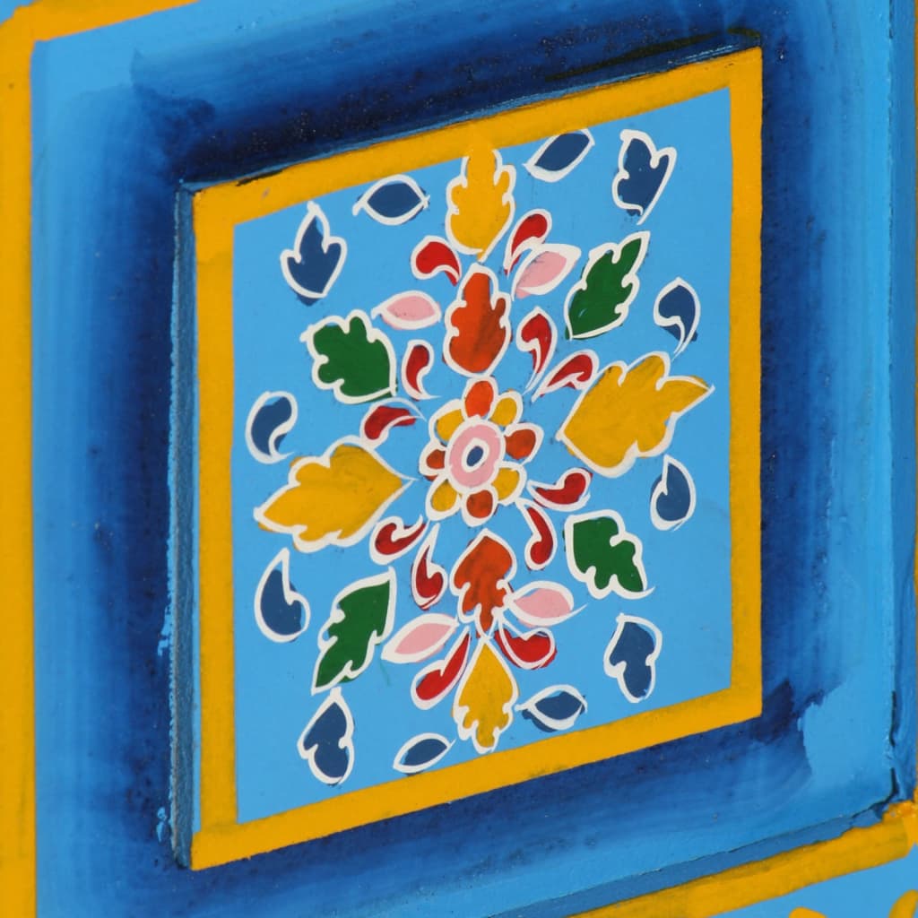 Buffet Bois massif de manguier Peinture manuelle turquoise XIOS
