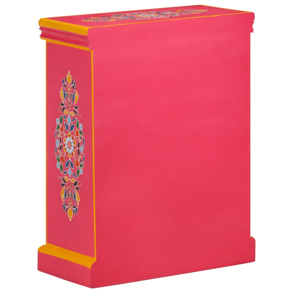 Buffet Bois massif de manguier Peinture rose à la main - XIOS