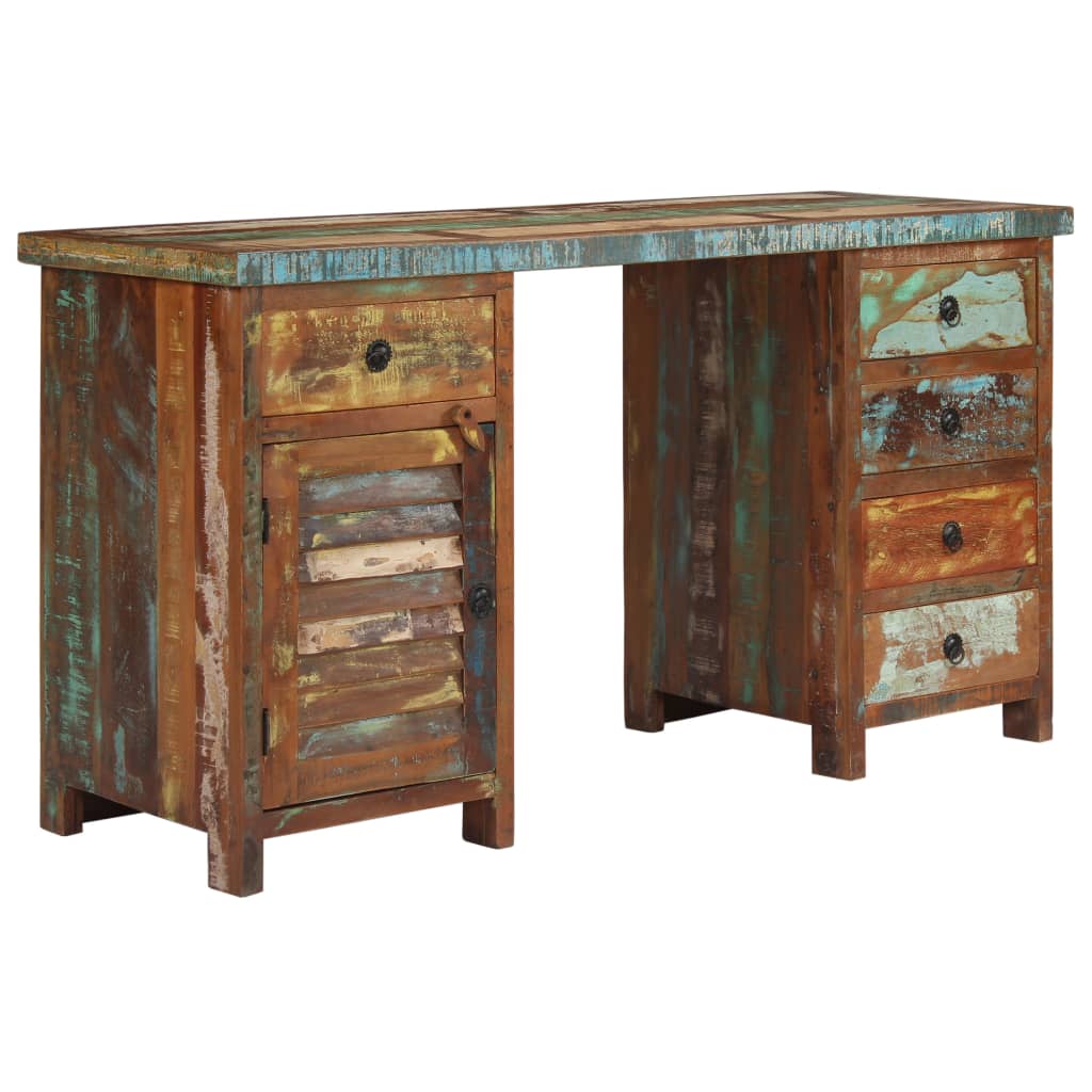 Bureau sur pieds Bois de récupération massif 140 x 50 x 77 cm - XIOS
