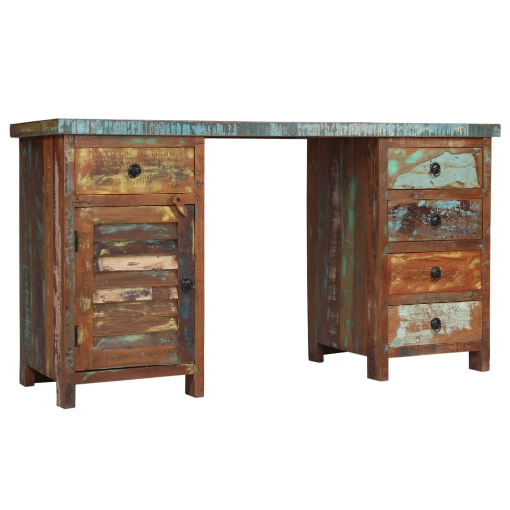 Bureau sur pieds Bois de récupération massif 140 x 50 x 77 cm - XIOS