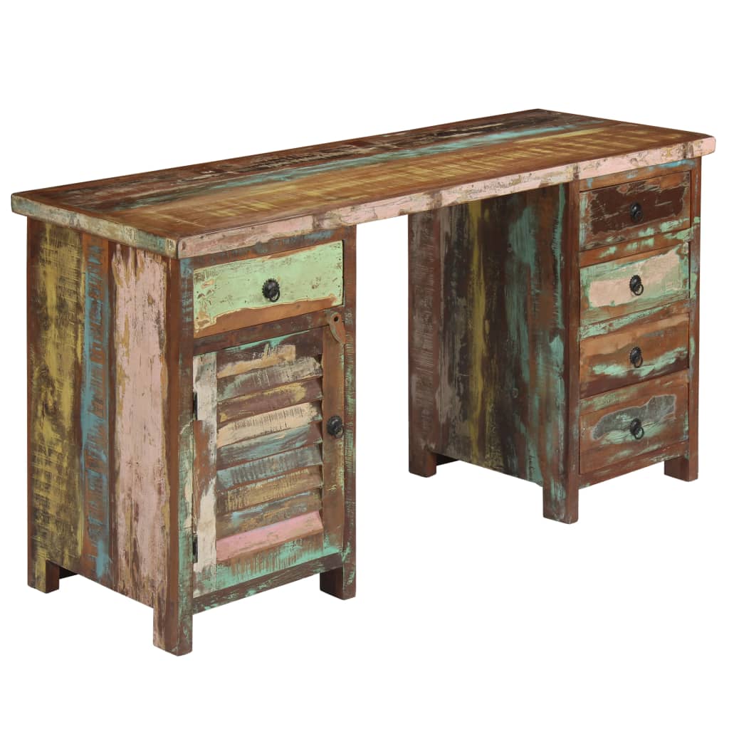 Bureau sur pieds Bois de récupération massif 140 x 50 x 77 cm - XIOS