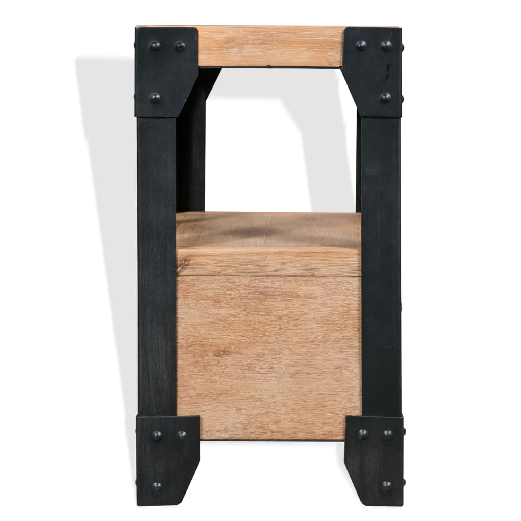 Table de chevet Bois d'acacia Acier 40 x 30 x 54 cm - XIOS